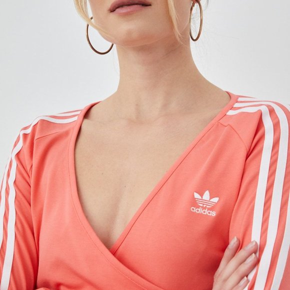 Adidas Originals Cropped Long Sleeve Shirt HC2050 Women's - Picture 3 of 6